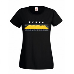 Koszulka damska LUBIĘ TATRY - żółte góry