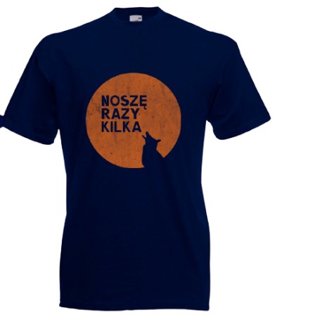Koszulka dla dzieci Noszę razy kilka (oranżowy wilk)