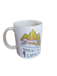 Kubek Podróżnicy na 4 łapach biały