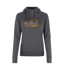 Bluza z kapturem damska W GÓRACH grafitowa ID 0637 