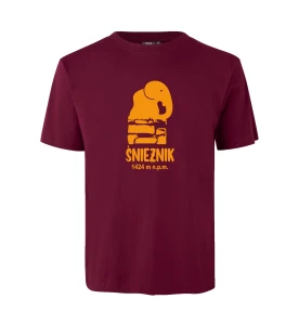 Koszulka męska Śnieżnik bordo ID 0510