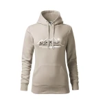 Bluza z kapturem damska W GÓRACH kremowa M414