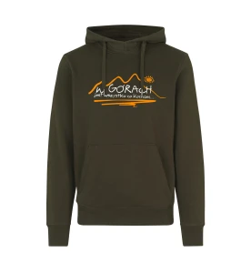 Bluza z kapturem męska W GÓRACH ID oliwka ID 0636