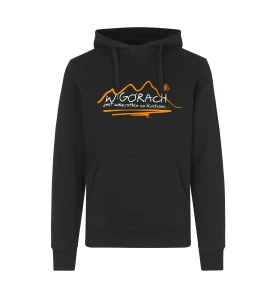 Bluza z kapturem męska W GÓRACH czarna ID 0636
