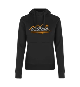 Bluza z kapturem damska W GÓRACH czarna ID 0637