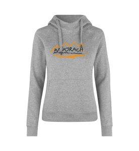 Bluza z kapturem damska W GÓRACH szara ID 0637