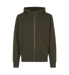 Bluza męska z kapturem rozpinana CORE NO. ID 0638 oliwka