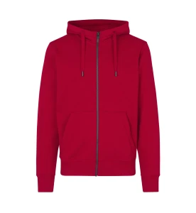Bluza męska z kapturem rozpinana CORE NO. ID 0638 czerwona