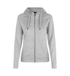 Bluza damska z kapturem rozpinana CORE NO. ID 0639 szara