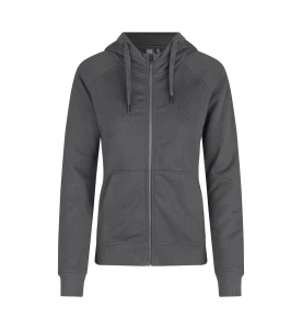 Bluza damska z kapturem rozpinana CORE NO. ID 0639 grafitowa