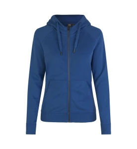 Bluza damska z kapturem rozpinana CORE NO. ID 0639 niebieska