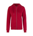 Bluza damska z kapturem rozpinana CORE NO. ID 0639 czerwona