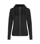Bluza damska z kapturem rozpinana CORE NO. ID 0639 czarna