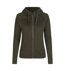 Bluza damska z kapturem rozpinana CORE NO. ID 0639 oliwka
