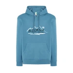 Bluza z kapturem W GÓRACH niebieska JHK